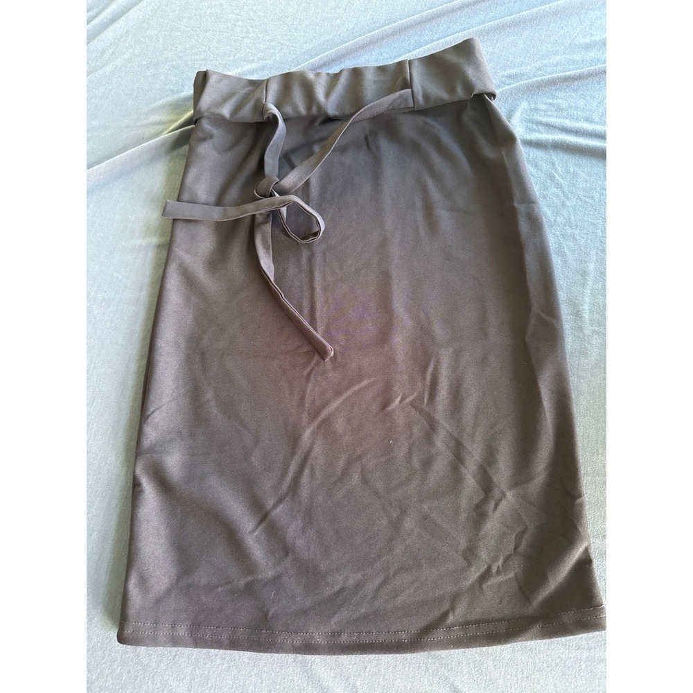 Classic Concepts Gray Tie Waist Pencil Skirt Stretch Jersey JB0647M-2PK-3413